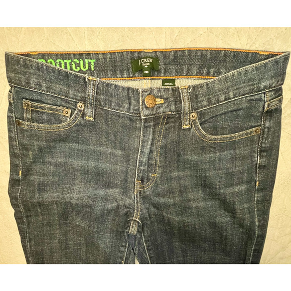 J.Crew Jeans, Women's Size 26 Blue Button Fly High-Rise Bootcut School‎ - Picture 3 of 5